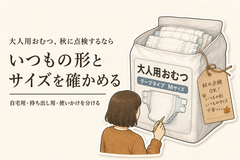 秋の防災点検で大人用おむつを見直す｜介護用からだふきと「いつもの品」を備える方法