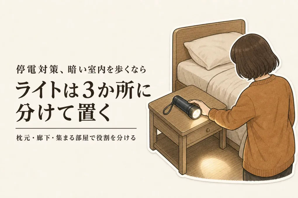 停電後に室内を歩くライトはどこに置く？LEDランタン・懐中電灯の選び方