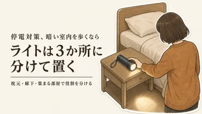 停電後に室内を歩くライトはどこに置く？LEDランタン・懐中電灯の選び方