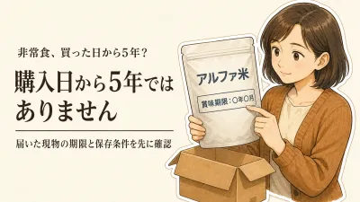 非常食の賞味期限5年は本当？「○年保存」の根拠と残り期間の見方