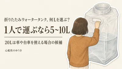 楽天でレビュー数が多い折りたたみウォータータンクを比較｜1人で運ぶ容量と蛇口の選び方