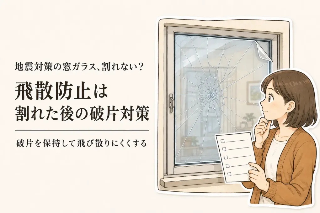 窓ガラスに飛散防止フィルムを貼ると割れない？効果と選び方