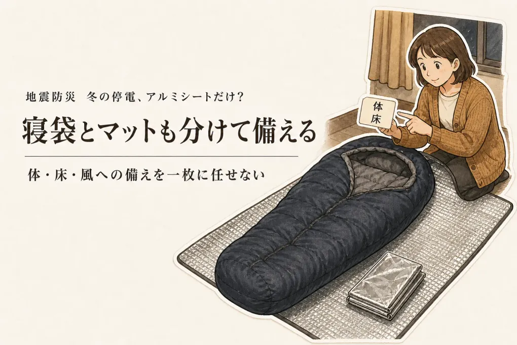 冬の停電でアルミシートだけで寝られる？防災用寝袋・断熱マットが必要か判断する方法